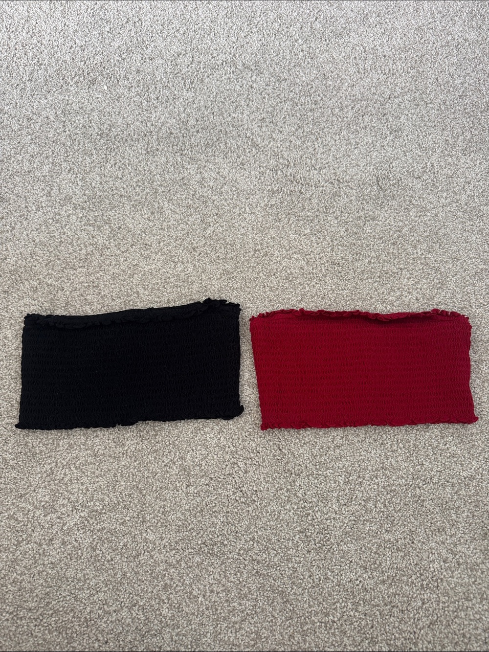 Women’s Stretch Tube Tops - Black and Red